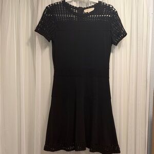 MICHAEL Michael Kors Black Crochet Detail Mini Dress